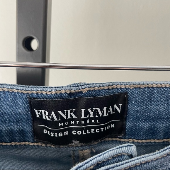 Frank Lyman Rhinestone Heart Embellished Jewelled Denim Jeans Size Medium - Picture 7 of 8